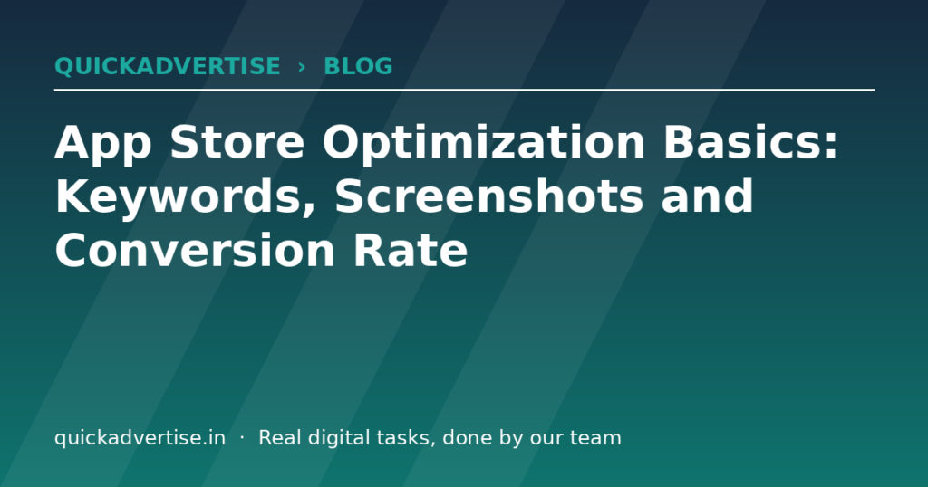 App Store Optimization Basics: Keywords, Screenshots and Conversion Rate