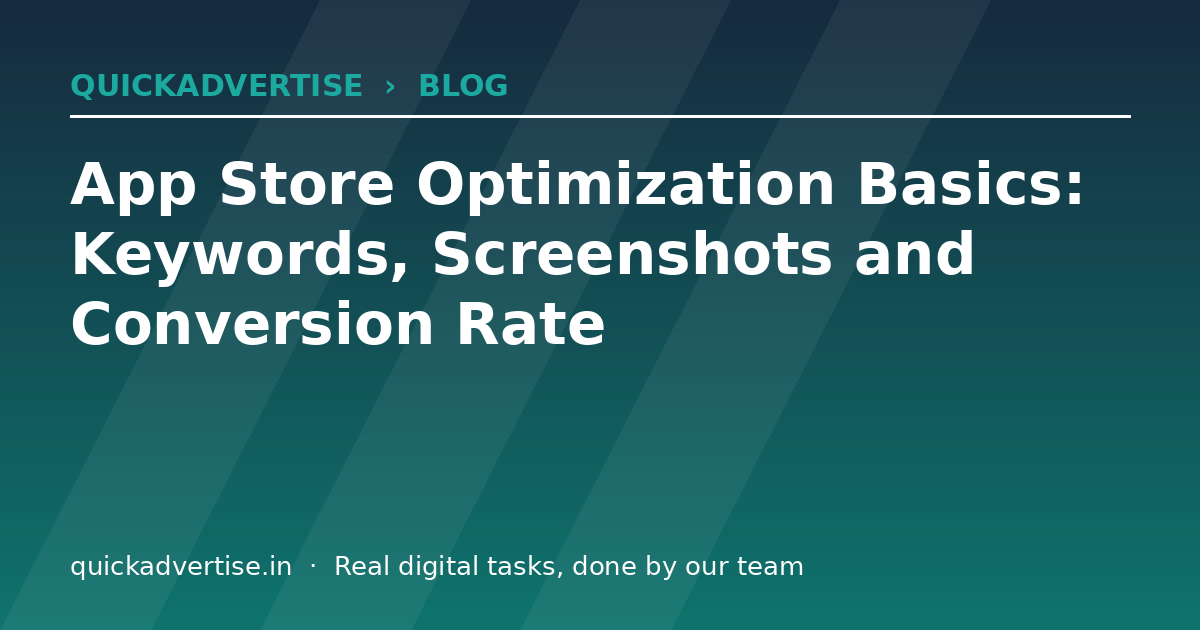 App Store Optimization Basics: Keywords, Screenshots and Conversion Rate