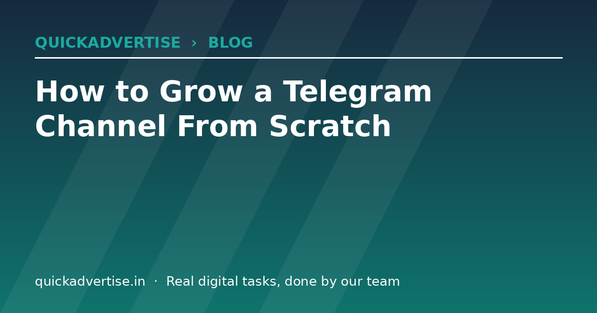 How to Grow a Telegram Channel From Scratch
